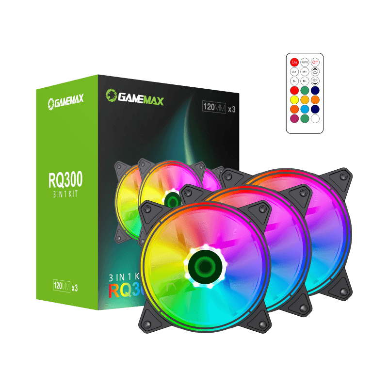 1607953123 KIT VENTILADORES GAMEMAX RL 300 ARGB - Imagen 1