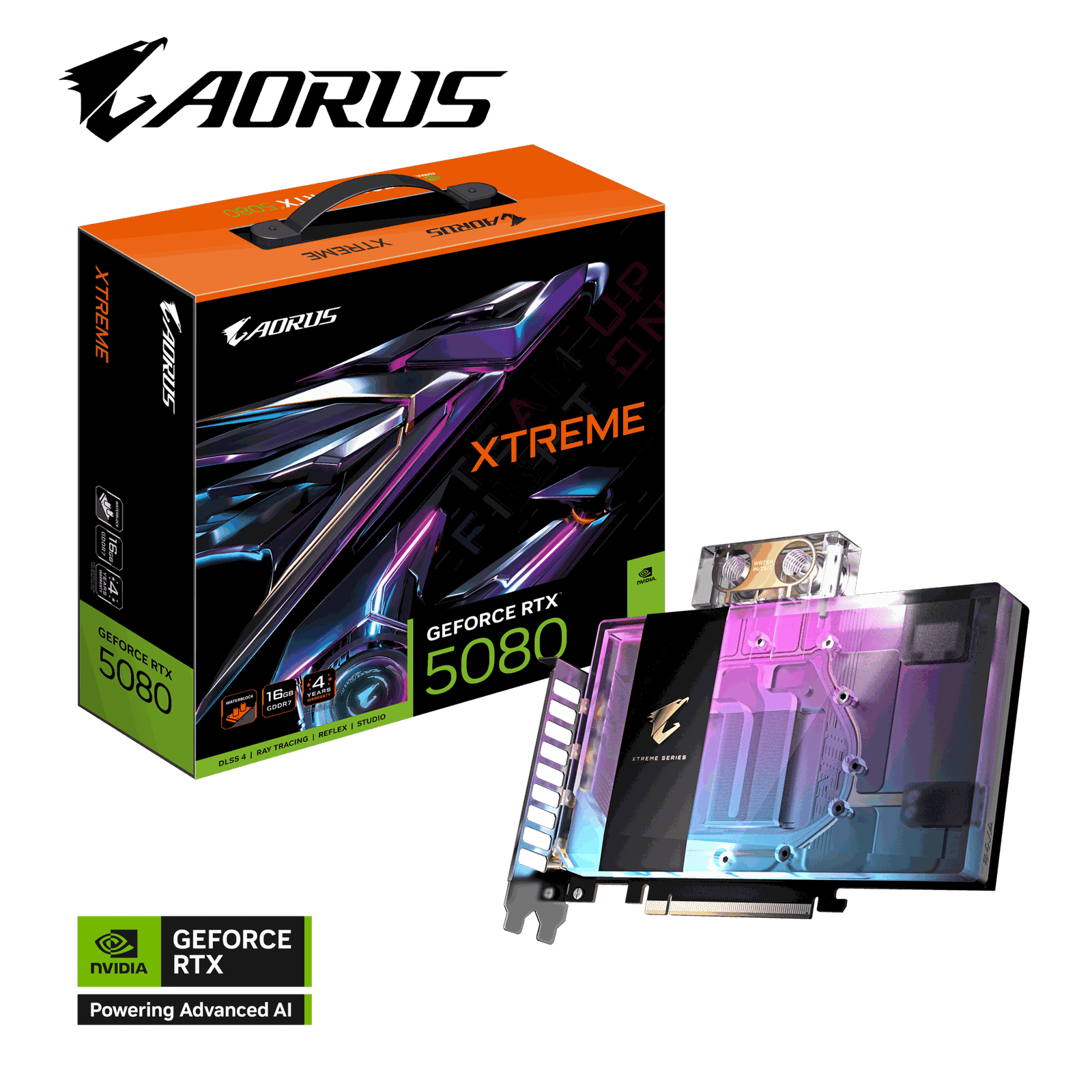 AORUS-GeForce-RTX™-5080-XTREME-WATERFORCE-WB-16G-11 AOURUS XTREME RTX 5080 16GB WATERFORCE - Imagen 1