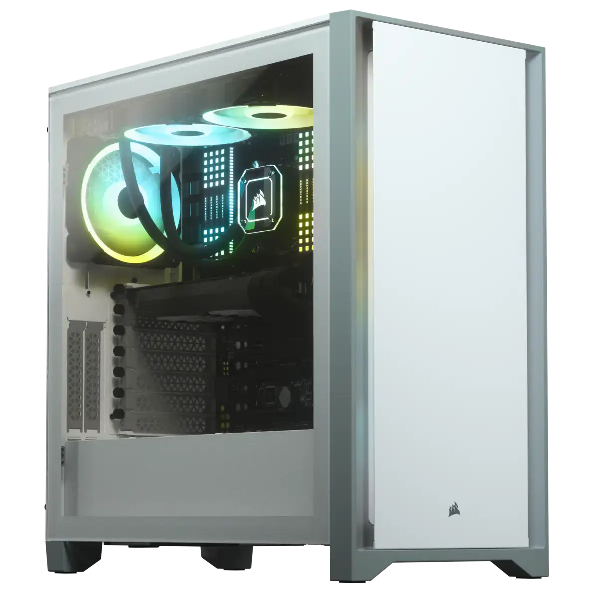 base-4000d-config-Gallery-4000D-WHITE-01 CORSAIR 4000D BLANCA + 2 FANS SENCILLOS - Imagen 1